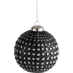 Sada 6 černých skleněných vánočních ozdob J-Line Ball