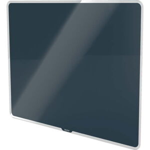 Šedá skleněná magnetická tabule Leitz Cosy, 80 x 60 cm