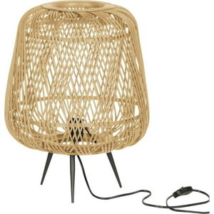 Přírodní stolní lampa z bambusu WOOOD Moza, ø 36 cm