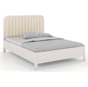 Bílá dvoulůžková postel z bukového dřeva Skandica Visby Modena, 140 x 200 cm