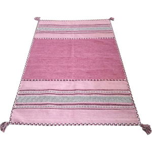 Růžový bavlněný koberec Webtappeti Antique Kilim, 160 x 230 cm