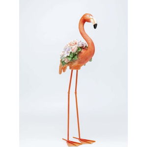 Oranžová dekorace Kare Design Flamingo, výška 75 cm