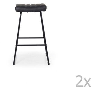 Sada 2 šedých barových židlí Tenzo Theo