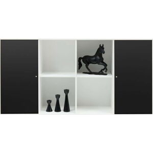Černo-bílá nástěnná komoda Hammel Mistral Kubus, 136 x 69 cm