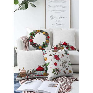 Vánoční povlaky na polštáře v sadě 4 ks 55x55 cm Merry Christmas - Mila Home