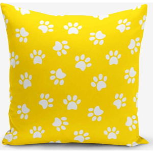Žlutý povlak na polštář s příměsí bavlny Minimalist Cushion Covers Yellow Background Pati, 45 x 45 cm