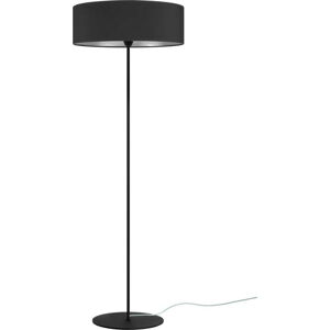 Černá stojací lampa s detailem ve stříbrné barvě Bulb Attack Tres XL, ⌀ 45 cm