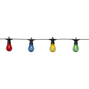 Venkovní světelný party LED řetěz s barevnými žárovkami Best Season Circus, 10 světýlek