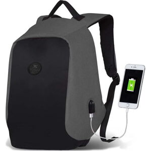 Černo-šedý batoh s USB portem My Valice SECRET Smart Bag