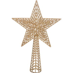 Zlatá vánoční špička na stromeček Casa Selección, ø 25 cm