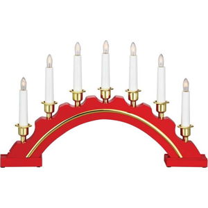 světelná dekorace s vánočním motivem v červeno-zlaté barvě Celine – Markslöjd