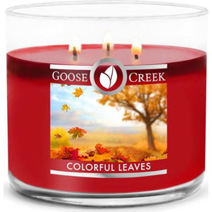 Vonná svíčka ve skleněné dóze Goose Creek Colorful Leaves, 35 hodin hoření