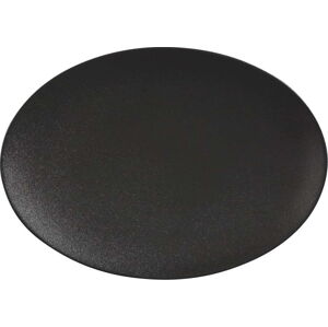 Černý keramický talíř Maxwell & Williams Caviar, 30 x 22 cm