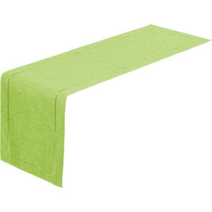 Limetkově zelený běhoun na stůl Unimasa, 150 x 41 cm