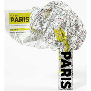 Zmačkaná cestovní mapa Palomar Paříž