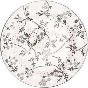 Bílo-šedý porcelánový talíř Green Gate Amira