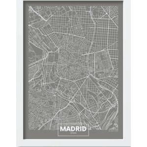 Plakát v rámu 40x55 cm Madrid – Wallity