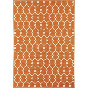 Oranžový venkovní koberec Floorita Trellis, 160 x 230 cm