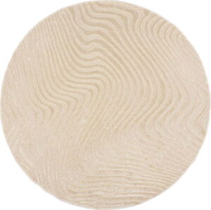 Béžový vlněný kulatý koberec ø 160 cm Channel – Flair Rugs