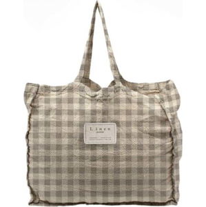 Látková taška Linen Couture Linen Bag Grey Vichy