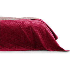 Červený přehoz přes postel AmeliaHome Laila Ruby Red, 220 x 240 cm