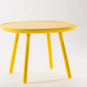 Žlutý odkládací stolek z masivu EMKO Naïve Large