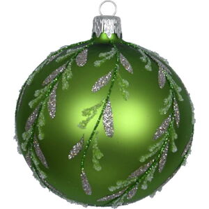 Sada 3 zelených skleněných vánočních ozdob Ego Dekor Forest