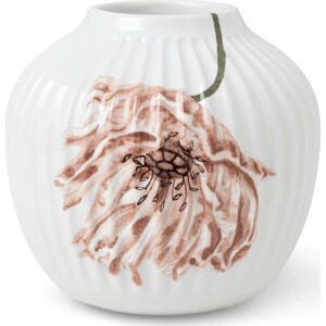 Bílá porcelánová váza Kähler Design Poppy, výška 13 cm