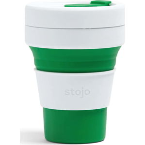 Bílo-zelený skládací hrnek Stojo Pocket Cup, 355 ml