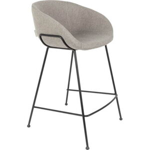 Sada 2 šedých barových židlí Zuiver Feston, výška sedu 65 cm