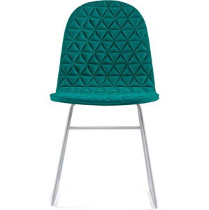 Tyrkysová židle s kovovými nohami Iker Mannequin V Triangle
