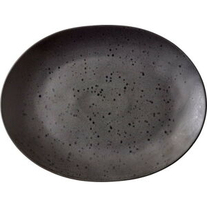 Černý kameninový servírovací talíř Bitz Mensa, 30 x 22,5 cm