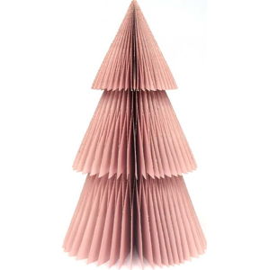 Třpytivě růžová papírová vánoční ozdoba ve tvaru stromu Only Natural, výška 22,5 cm