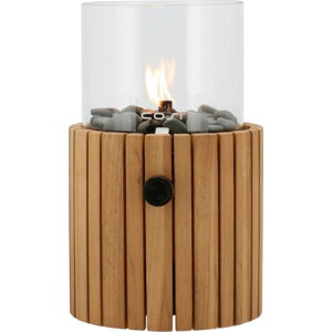 Plynová lampa z teakového dřeva Cosi Scoop Timber, výška 30 cm