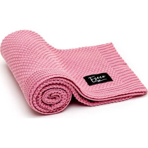 Růžová dětská pletená deka ESECO Spring, 80 x 100 cm