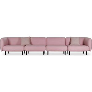 Růžová pohovka Softline Elle, 420 cm