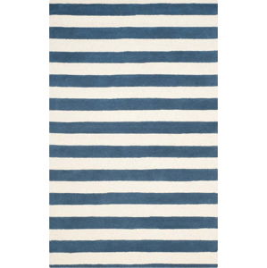 Modrý vlněný koberec Safavieh Ada, 243 x 152 cm