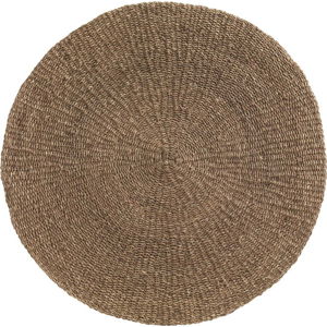 Hnědý koberec z mořských řas Geese Rustico Natural, ⌀ 150 cm