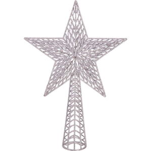 Stříbrná vánoční špička na stromeček Casa Selección, ø 25 cm