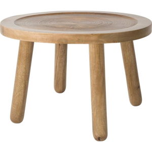 Odkládací stolek z mangového dřeva Zuiver Dendron, ⌀ 60 cm