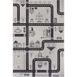 Krémový dětský koberec Ragami City, 200 x 290 cm