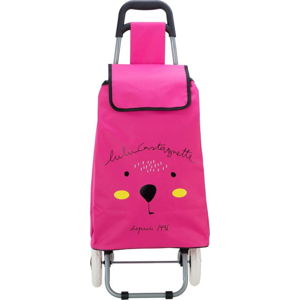 Růžová nákupní taška na kolečkách Lulucastagnette Cosette, 37 l