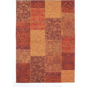 Červený koberec Flair Rugs Patchwork Chennile Terracotta, 155 x 230 cm