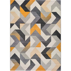 Oranžovo-šedý koberec Universal Gladys Abstract, 60 x 120 cm