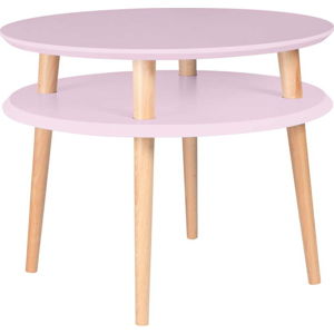 Růžový konferenční stolek Ragaba UFO, Ø 57 cm