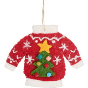 Textilní vánoční ozdoba Christmas Jumper – Sass & Belle