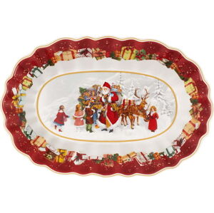 Porcelánový servírovací talíř s vánočním motivem Villeroy & Boch, 30 x 19,8 cm