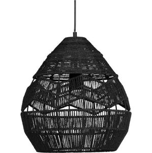 Černá závěsná lampa WOOOD Adelaide, ø 35 cm