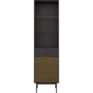 Černá knihovna v dekoru borovice 51x190 cm Soma - Tvilum