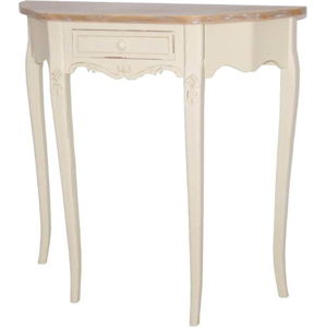 Krémový konzolový stolek z topolového dřeva Livin Hill Rimini